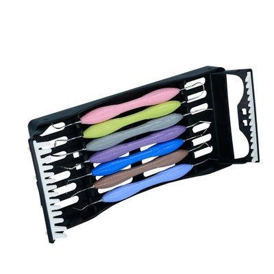 Instrumentos cirúrgicos dentais do punho do silicone para o enchimento composto multicolorido