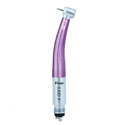 2 material de alta velocidade do metal de Handpiece da turbina de ar do furo do furo 4 com o diodo emissor de luz 5