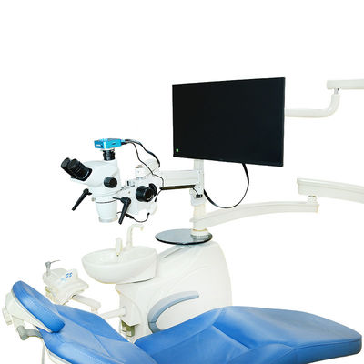 Microscópio cirúrgico dental manual da C.C. 5V~12V do controle com a lente do ocular 10X