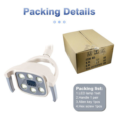 Amarelo branco 6 partes do dispositivo dental 3500-5500K da iluminação da luz da cadeira