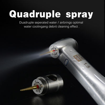 O diodo emissor de luz iluminou o Eletromotor dental com anel vermelho 1/5 Handpiece crescente