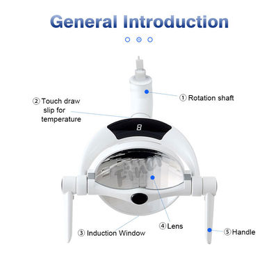 Dispositivo de iluminação da cadeira odontológica Tamanho do ponto 80*160 mm Distância para 700 mm