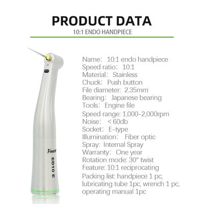 E-Type Interno Spray Dental Handpiece Unit Iluminação de fibra óptica