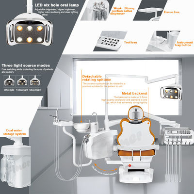 Unidade dental oftálmico multicolorido removível da cadeira com a lâmpada de sensor do diodo emissor de luz