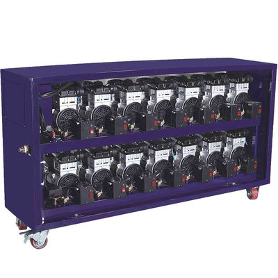 128L óleo azul 1 a 8 silenciosos livres compressor de ar dental para a cadeira da clínica
