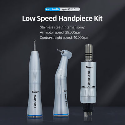 25000rpm Dental Handpiece Set Spray de água interna Motor de ar contra ângulo reta
