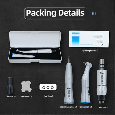 25000rpm Dental Handpiece Set Spray de água interna Motor de ar contra ângulo reta
