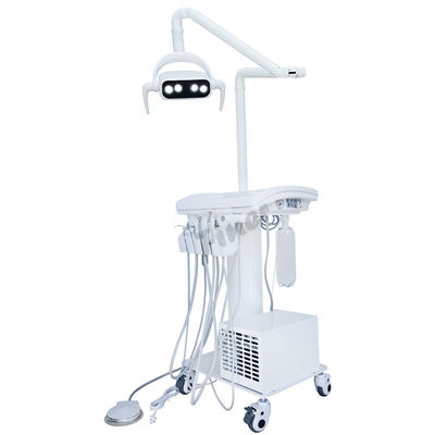 Lâmpada LED de bandeja dentária operar unidade dentária portátil com compressor de ar