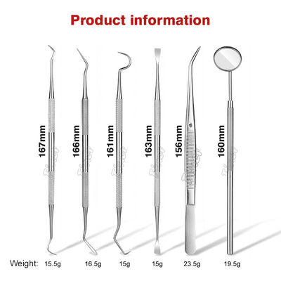 Ferramentas Dentárias Espelho da Boca Kit de Higiene Dental Para Limpeza Dentária