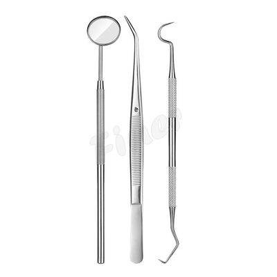 3pcs de aço inoxidável Instrumentos dentários ortodônticos Espelho da boca Ferramentas dentárias