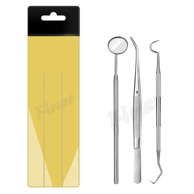 3pcs de aço inoxidável Instrumentos dentários ortodônticos Espelho da boca Ferramentas dentárias