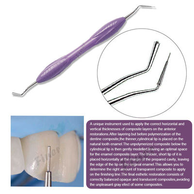 Instrumento de enchimento de resina dentária composta 7 peças Material de aço inoxidável