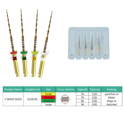 Endodoncia Dental Protaper Files Um Ouro Único Duplo Eje de Corte Reverso