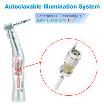 Redução contra ângulo E-Generador Luz LED 20/1 Dental Implantado de mão