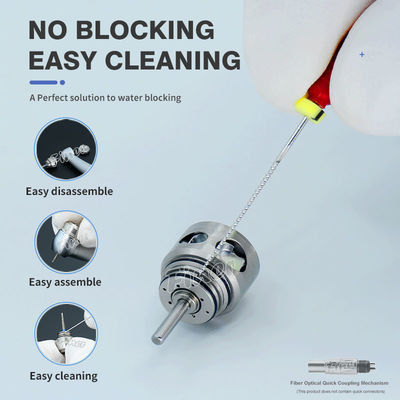 Spray de água Fibra óptica Dental Handpiece Turbina de ar com Quadruplo de alta velocidade