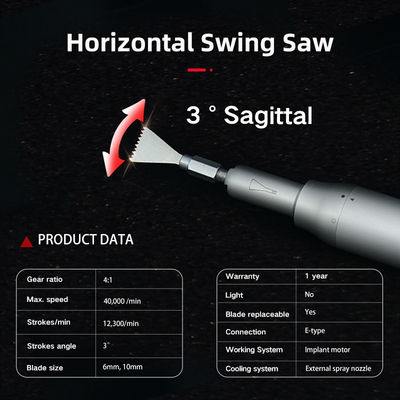 6mm Blade Dental Saw Handpiece Implante Dental Cirúrgico Saw Handpiece