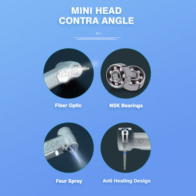 Peça de mão de motor elétrico LED 1:5 Mini Head Contra Angle