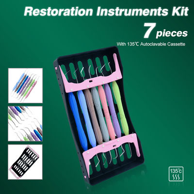 Equipamento de prótese dentária Conjunto de instrumentos de restauração estética para enchimento de resina não pegajosa