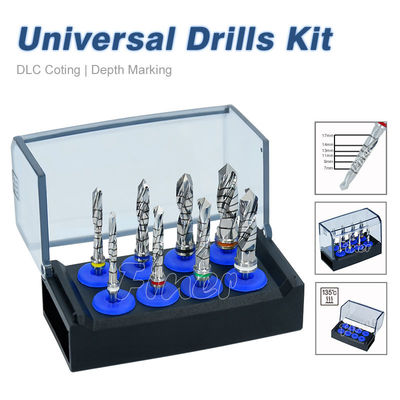 DLC revestimento de aço inoxidável padrão de perfuração de implante dentário de design universal