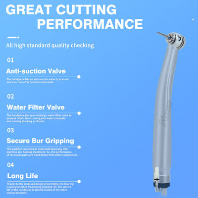 4 buracos Turbina de ar Dental Fast Handpiece Dental de alta velocidade Handpiece
