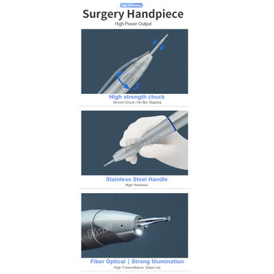 Fibra óptica Dental Sinus Lift Handpiece Dental Straight Handpiece Equipamento de implante dental