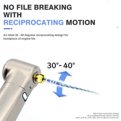 Fibra Óptica 10:1 Dental Handpiece 10:1 Dental Reciprocal de Baixa Velocidade Endodôntica Contra Ângulo Handpiece