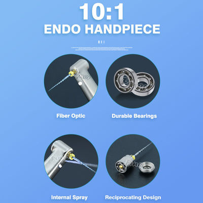 Fibra Óptica 10:1 Dental Handpiece 10:1 Dental Reciprocal de Baixa Velocidade Endodôntica Contra Ângulo Handpiece