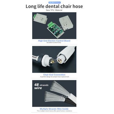 Tubos dentários de silicone para tubulação de mangueira de alta velocidade